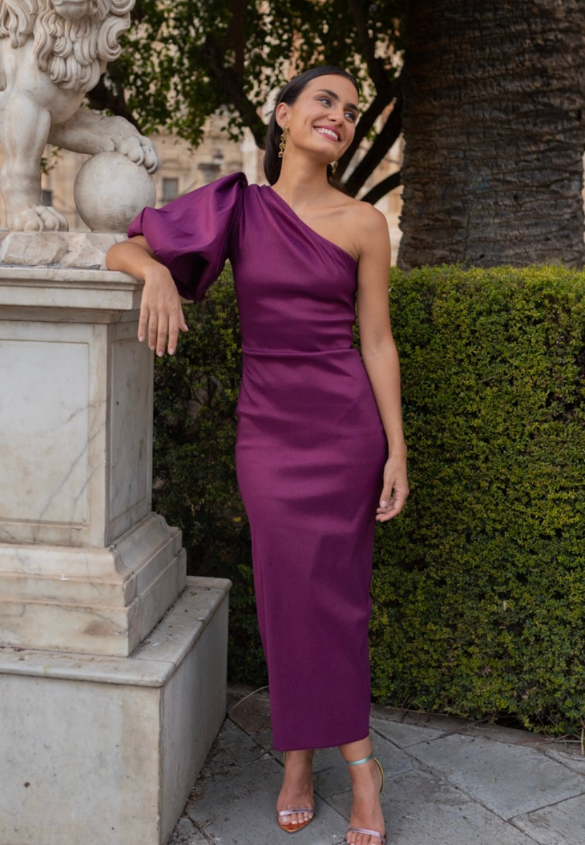 Vestido Midi morado - Cardie