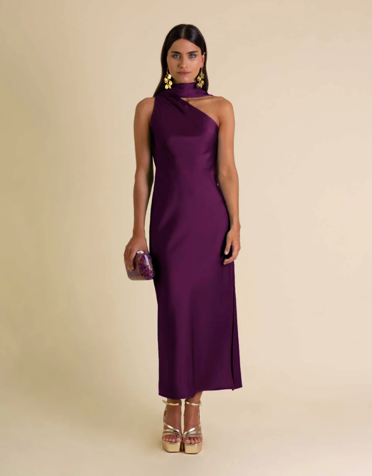 Vestido Midi Ciruela - The Are