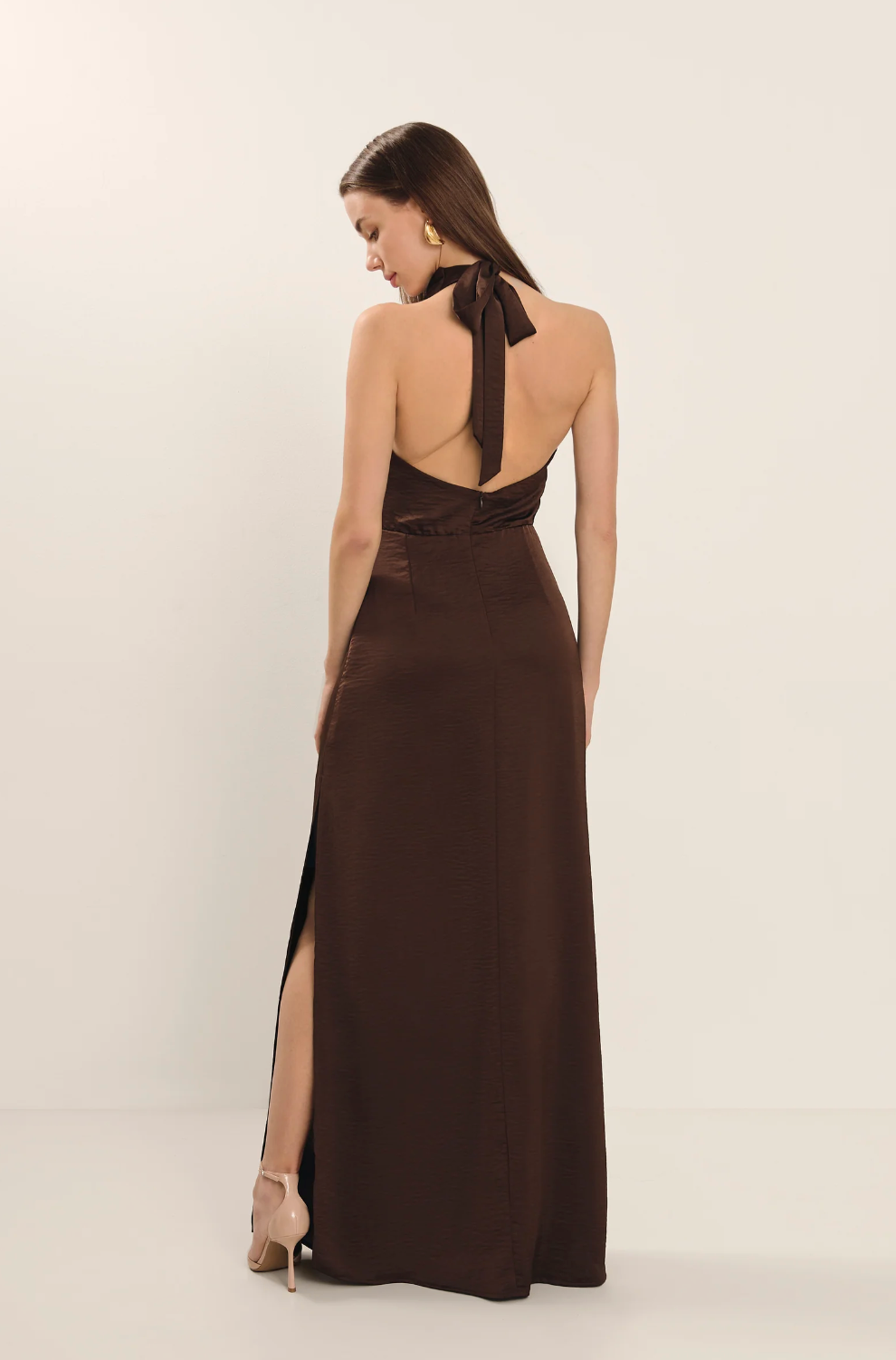 Vestido Largo Athena Marrón - Aware Barcelona