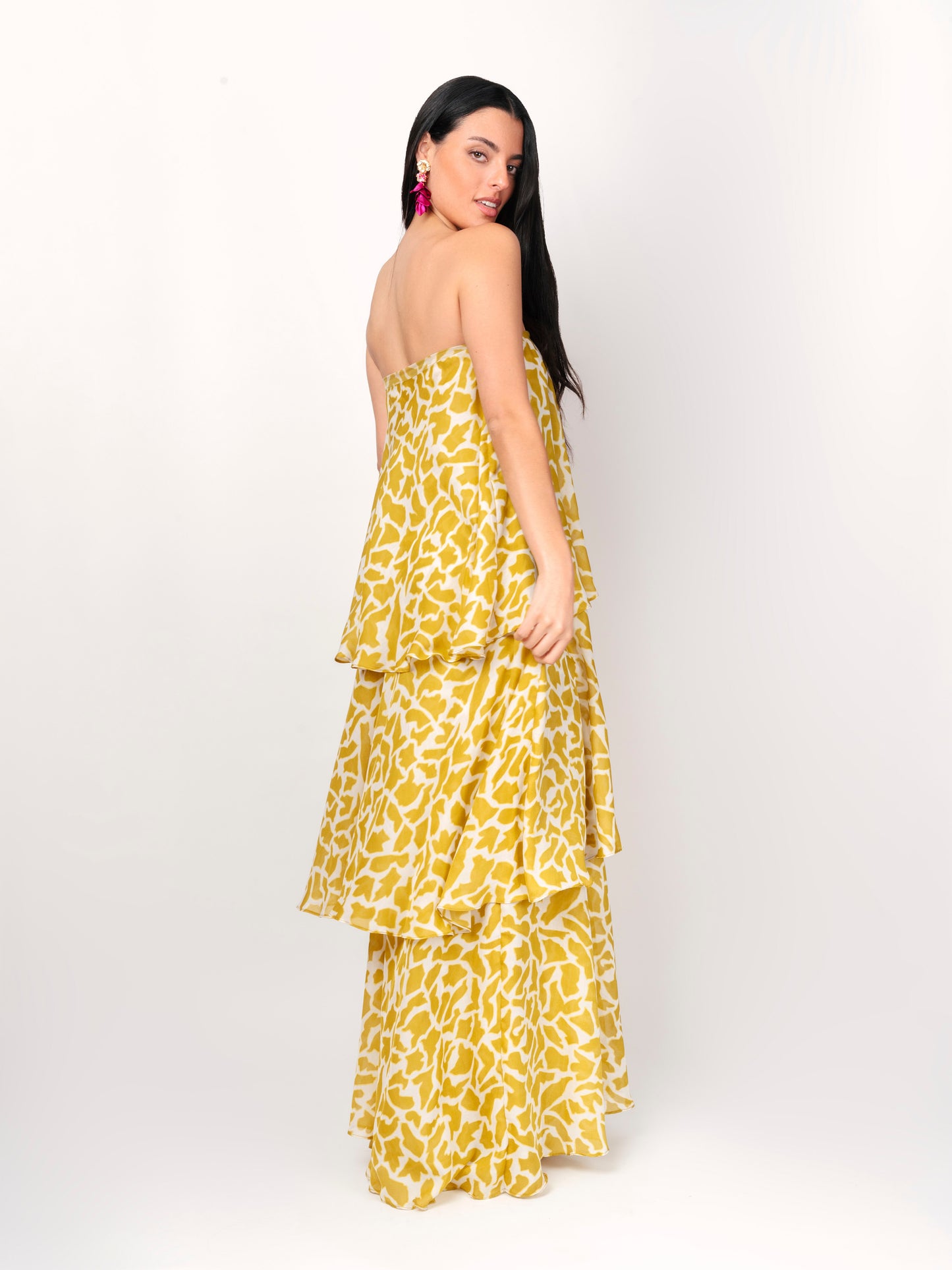 Vestido Largo Estampado - Vc Vestidos