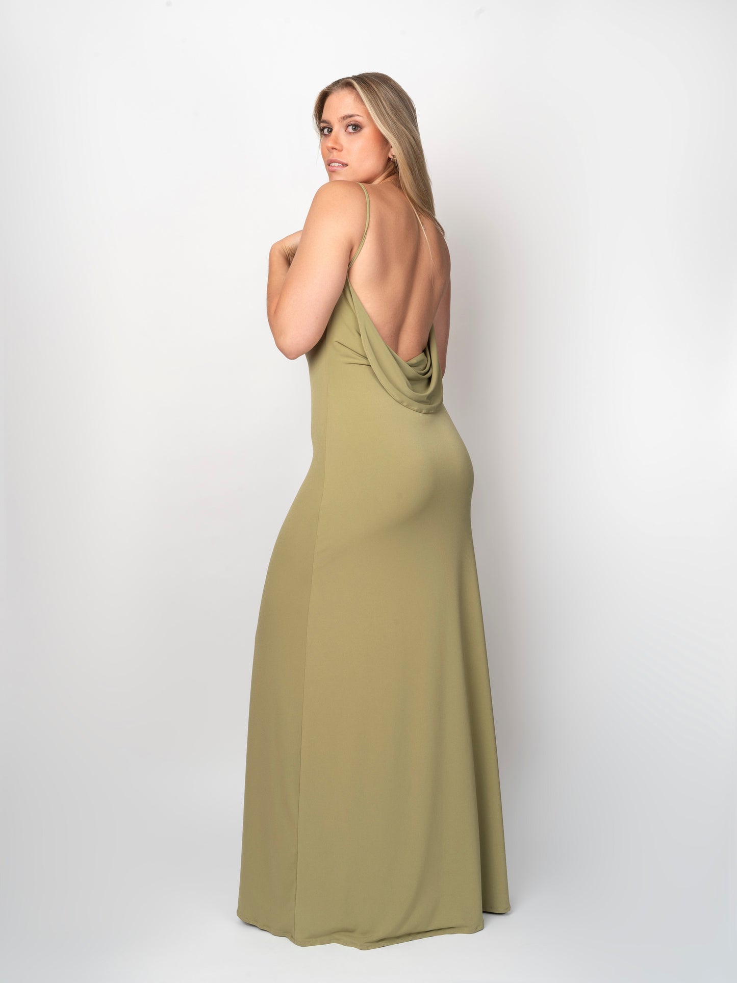 Vestido Largo Pistacho - Vc Vestidos