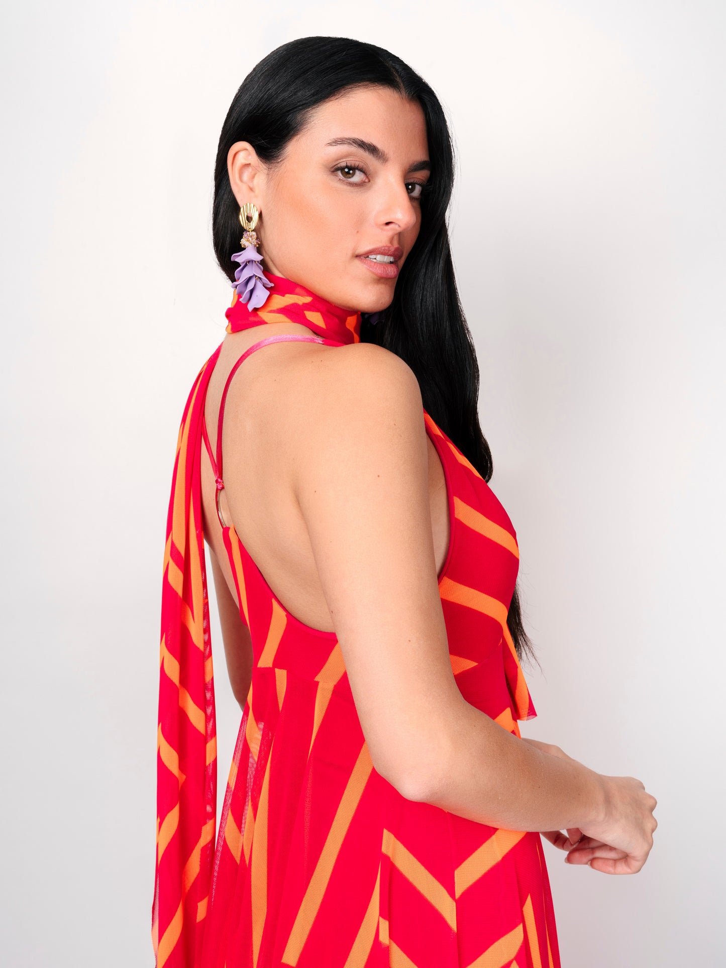 Vestido Largo Rayas Bicolor