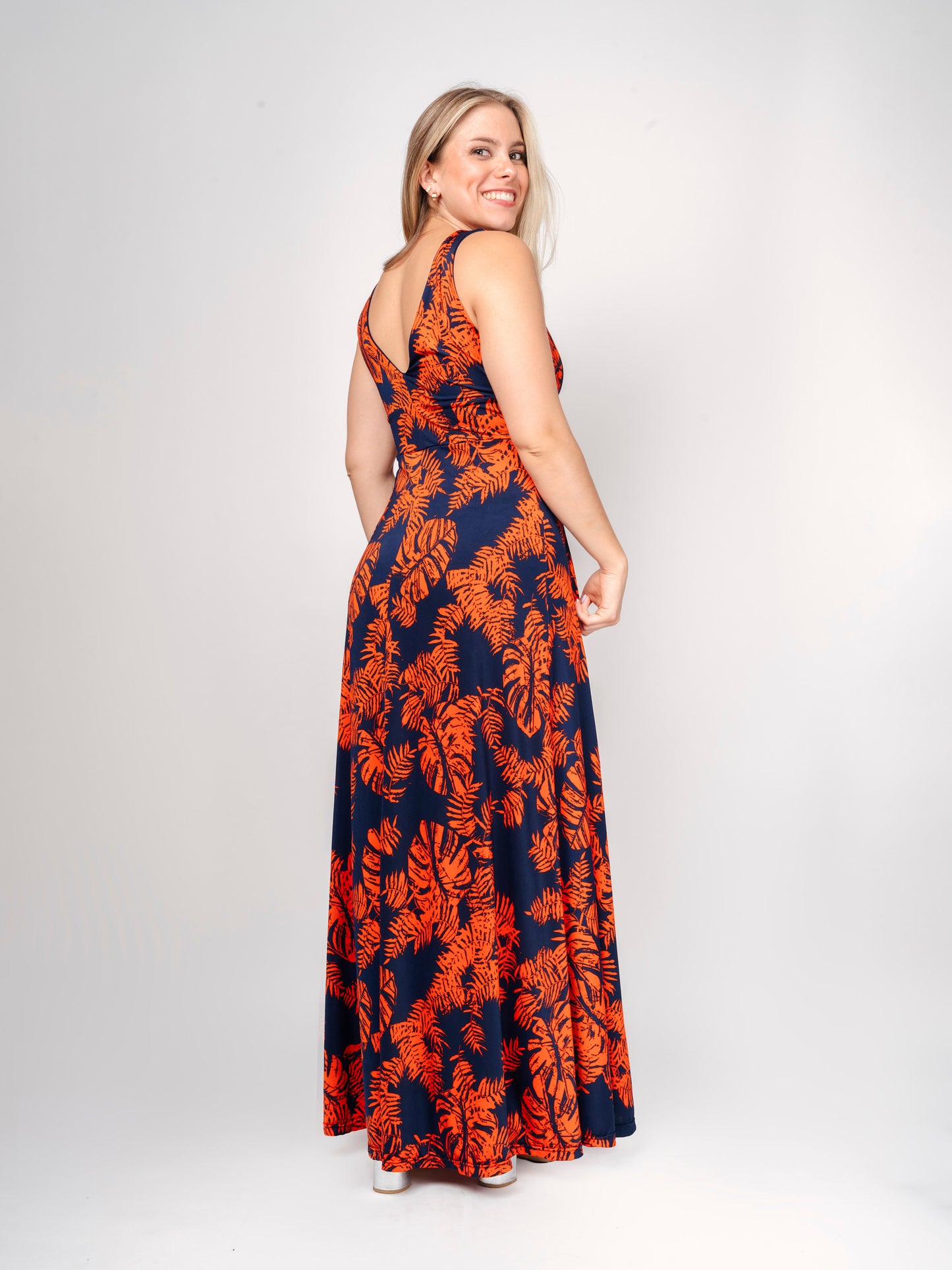 Vestido Largo Estampado – Natalia Seguel