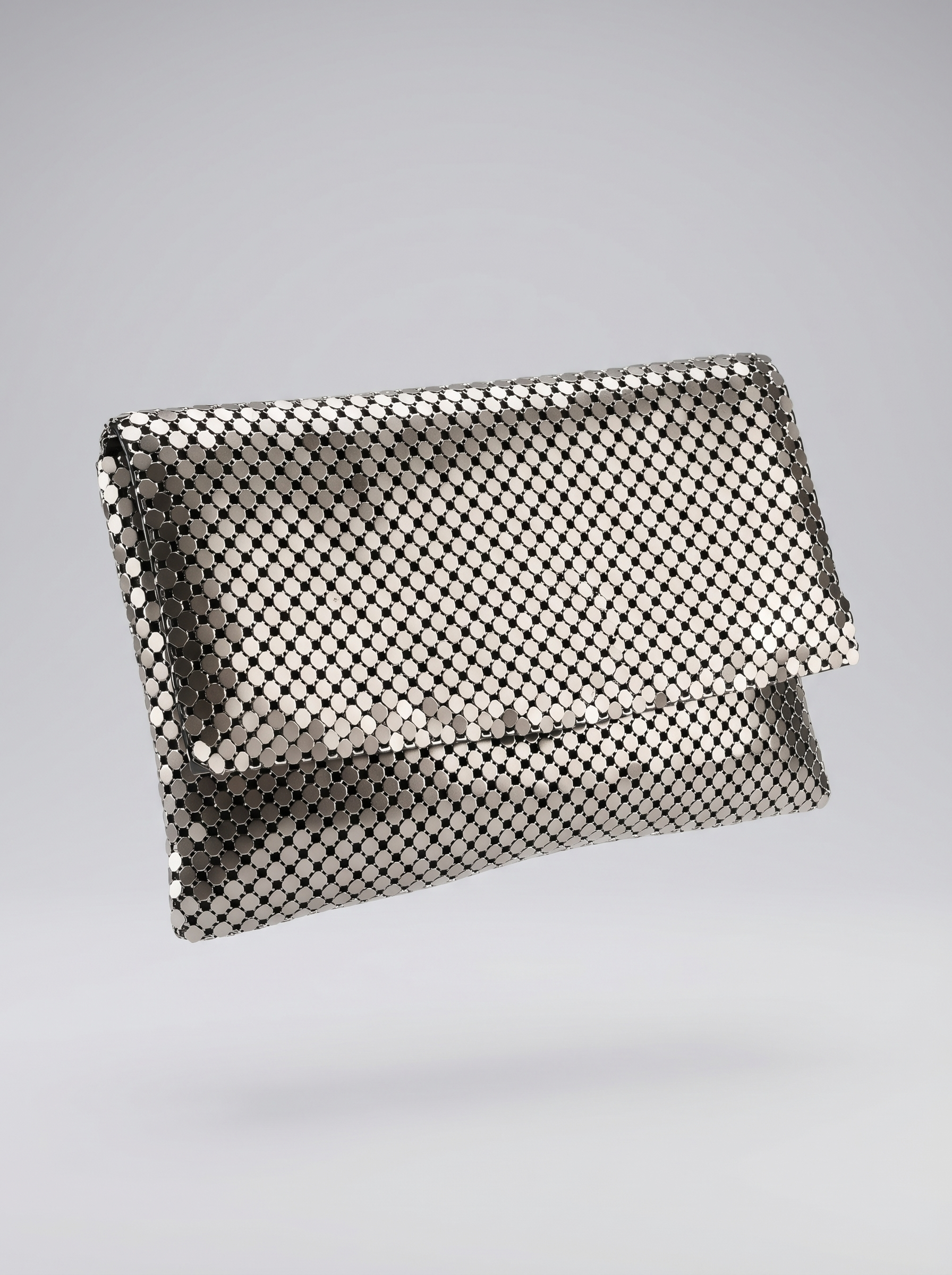 Clutch Plateado Texturizado
