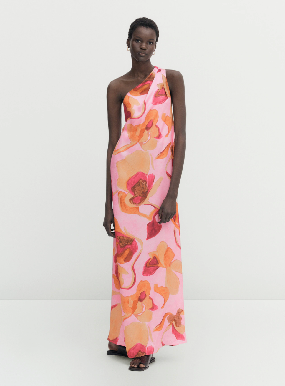 Vestido Largo rosa - Massimo Dutti