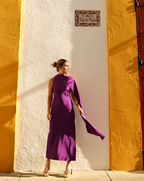Vestido Midi Ciruela