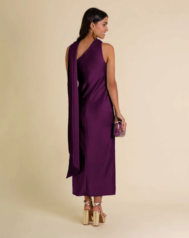 Vestido Midi Ciruela