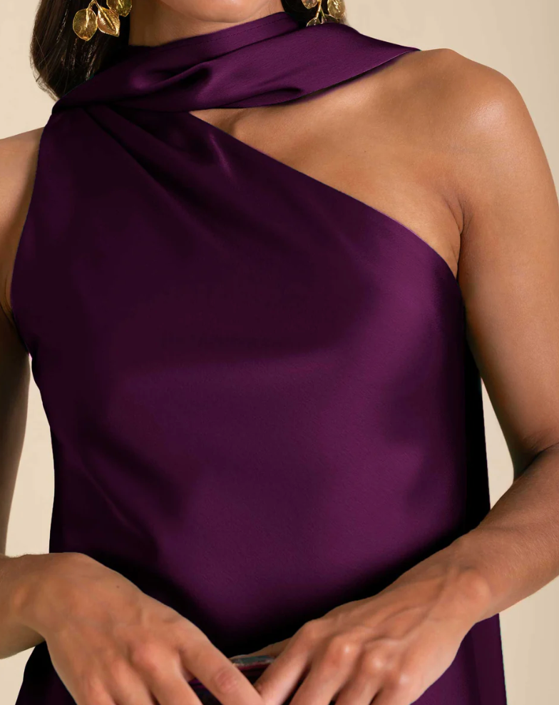 Vestido Midi Ciruela