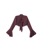 Chaqueta Mangas Gasa Ciruela