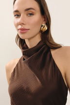 Vestido Largo Athena Marrón