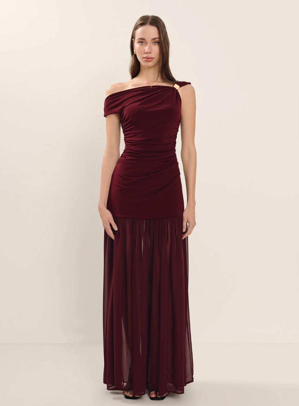 Vestido Largo Moscato Burgundy