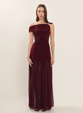 Vestido Largo Moscato Burgundy