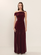 Vestido Largo Moscato Burgundy