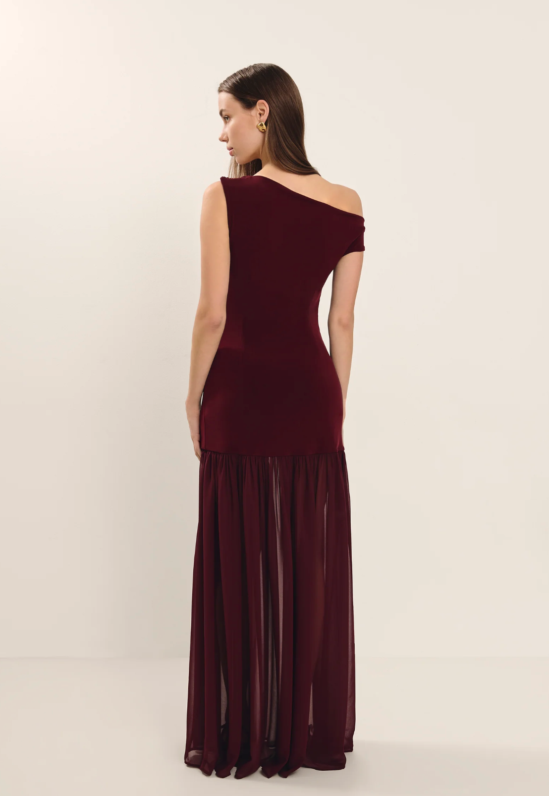 Vestido Largo Moscato Burgundy