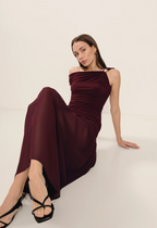 Vestido Largo Moscato Burgundy