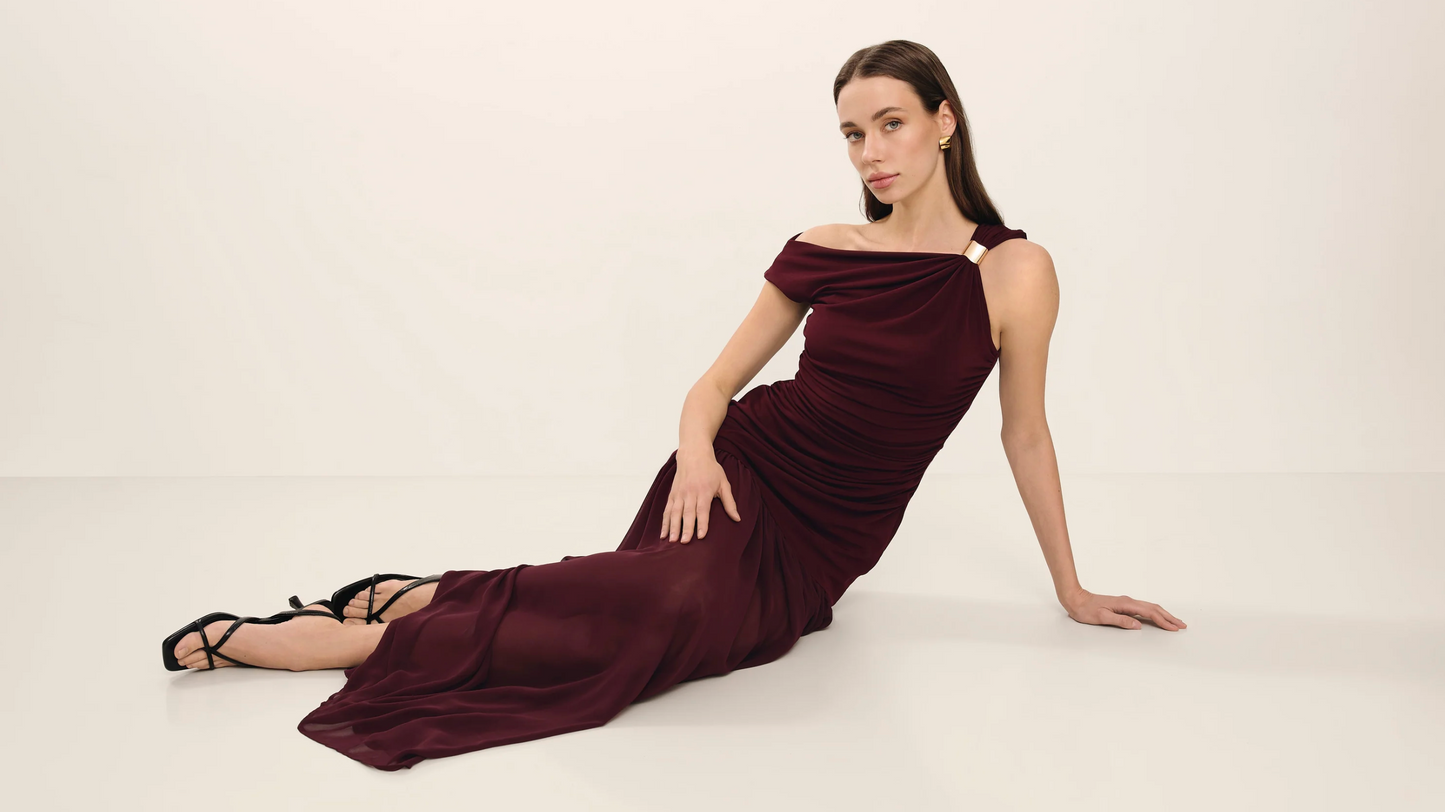 Vestido Largo Moscato Burgundy - Aware Barcelona