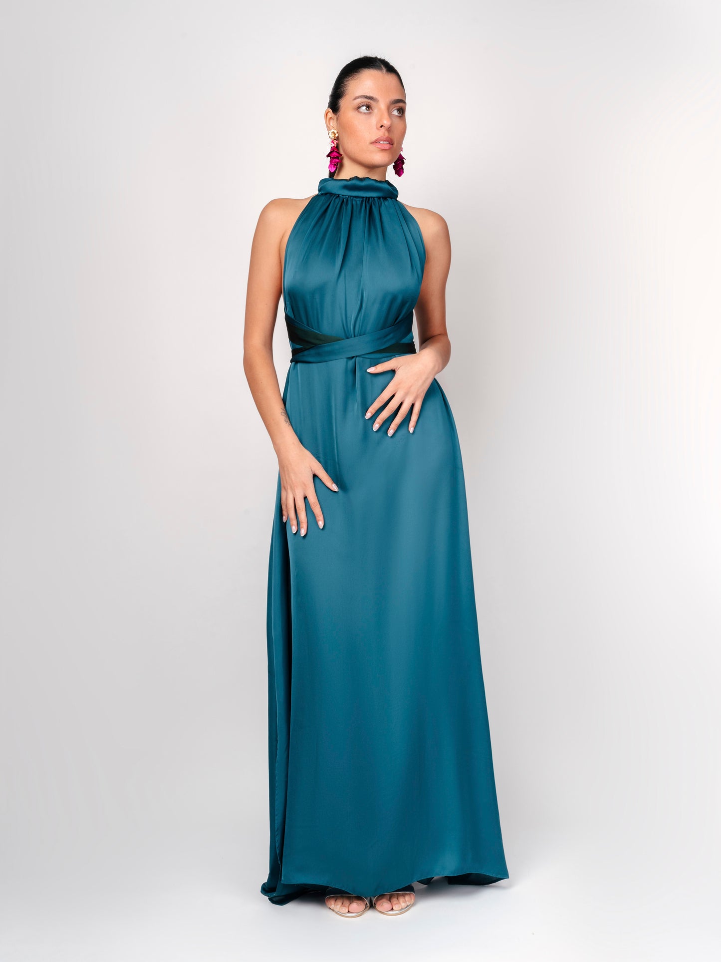 Vestido Largo Petróleo - It Velvet
