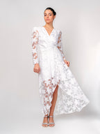 Vestido Largo Wrap Blanco