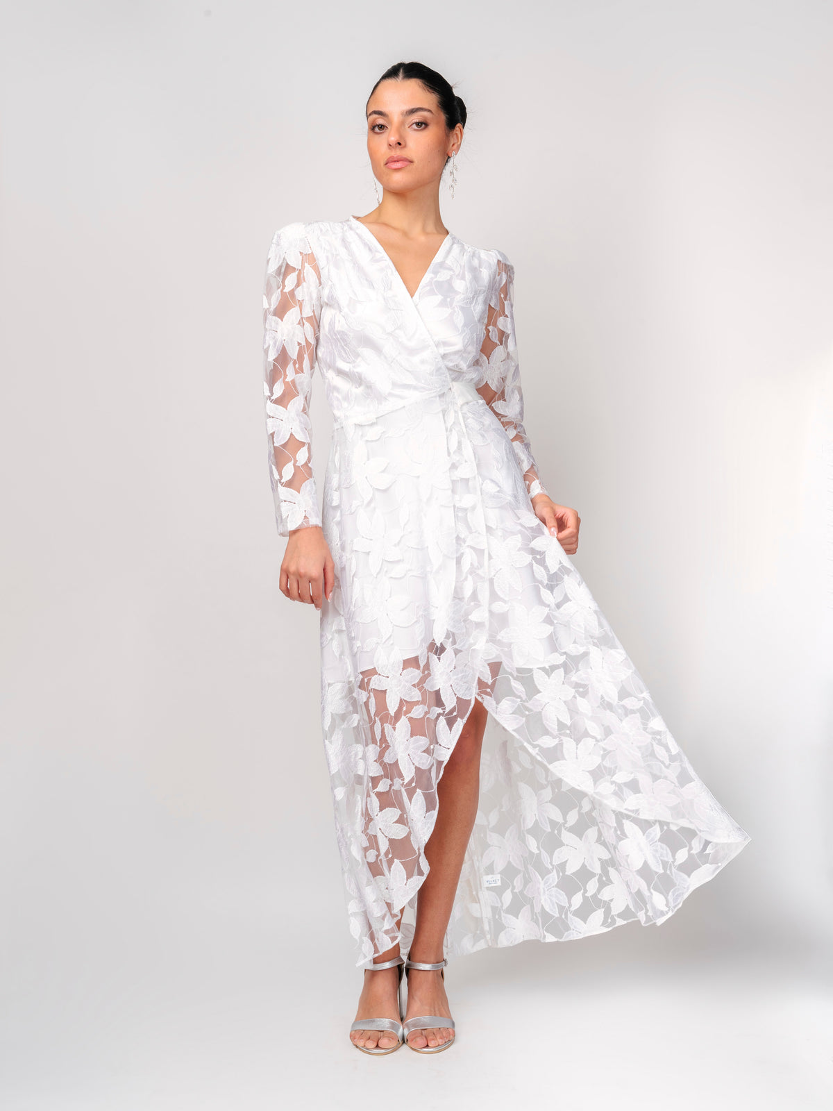 Vestido Largo Wrap Blanco
