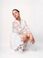Vestido Largo Wrap Blanco
