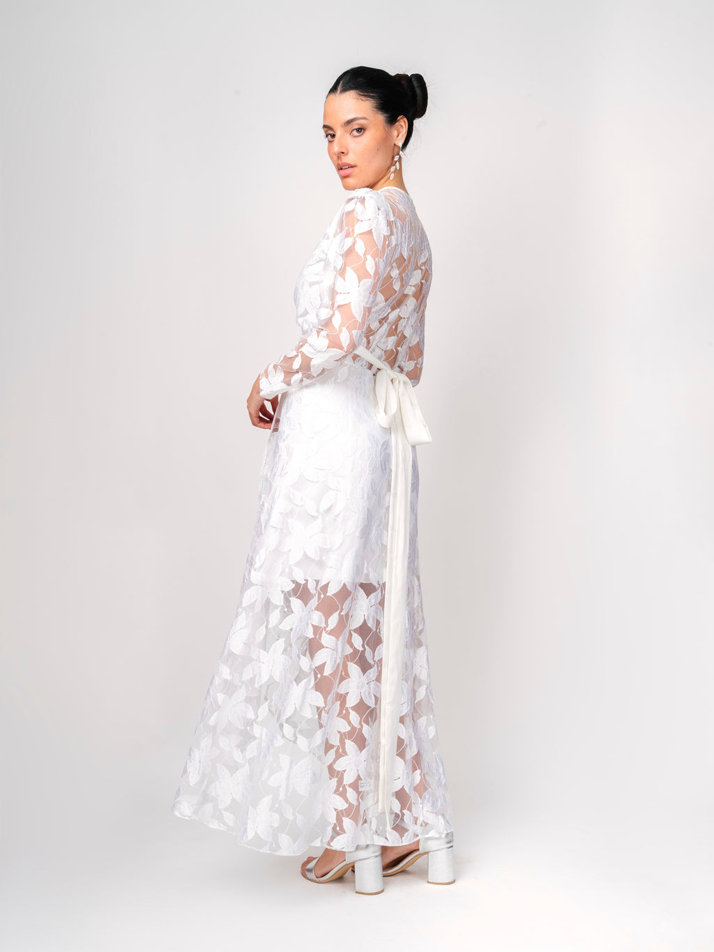 Vestido Largo Wrap Blanco