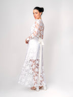 Vestido Largo Wrap Blanco