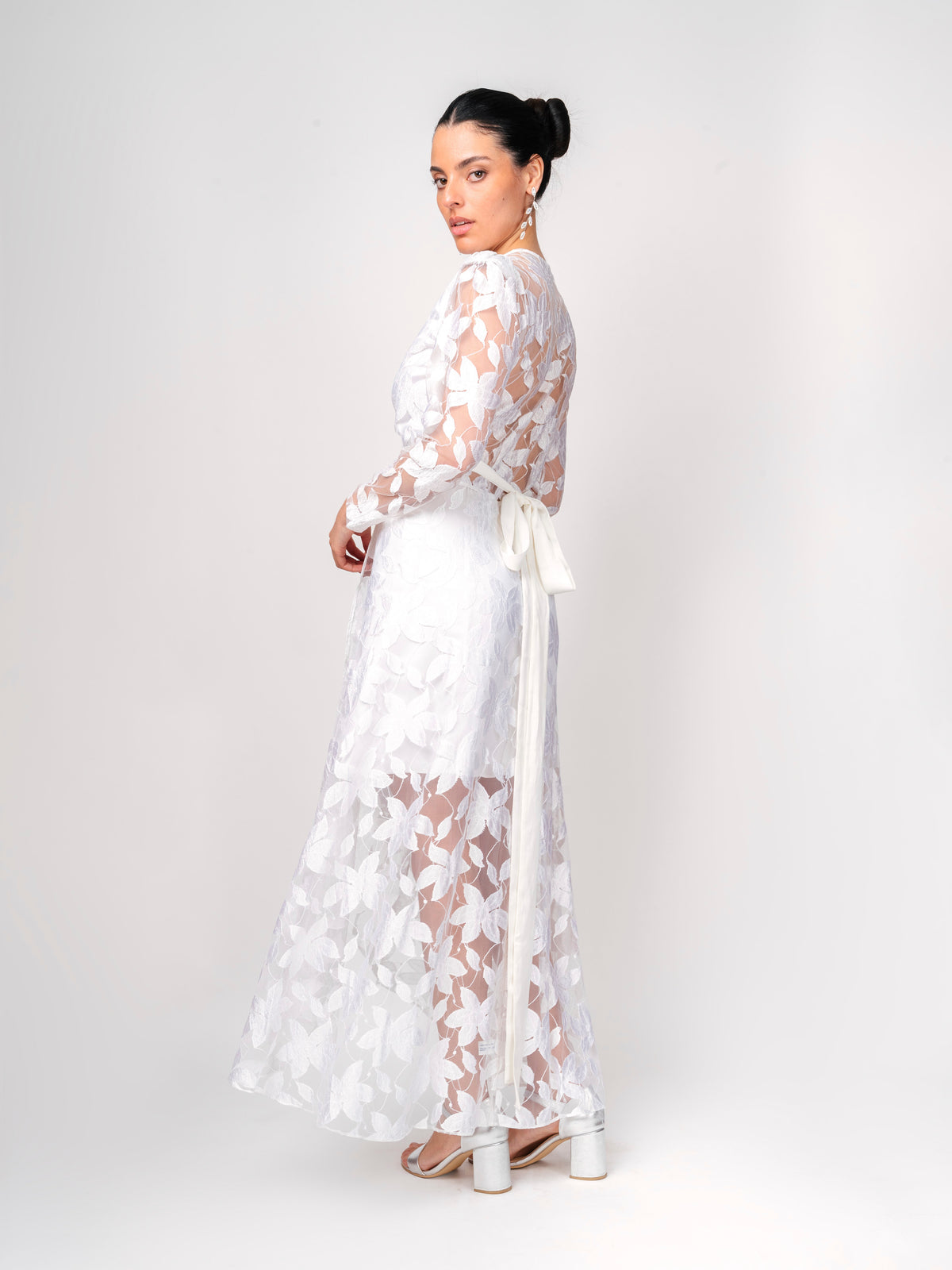 Vestido Largo Wrap Blanco