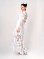 Vestido Largo Wrap Blanco