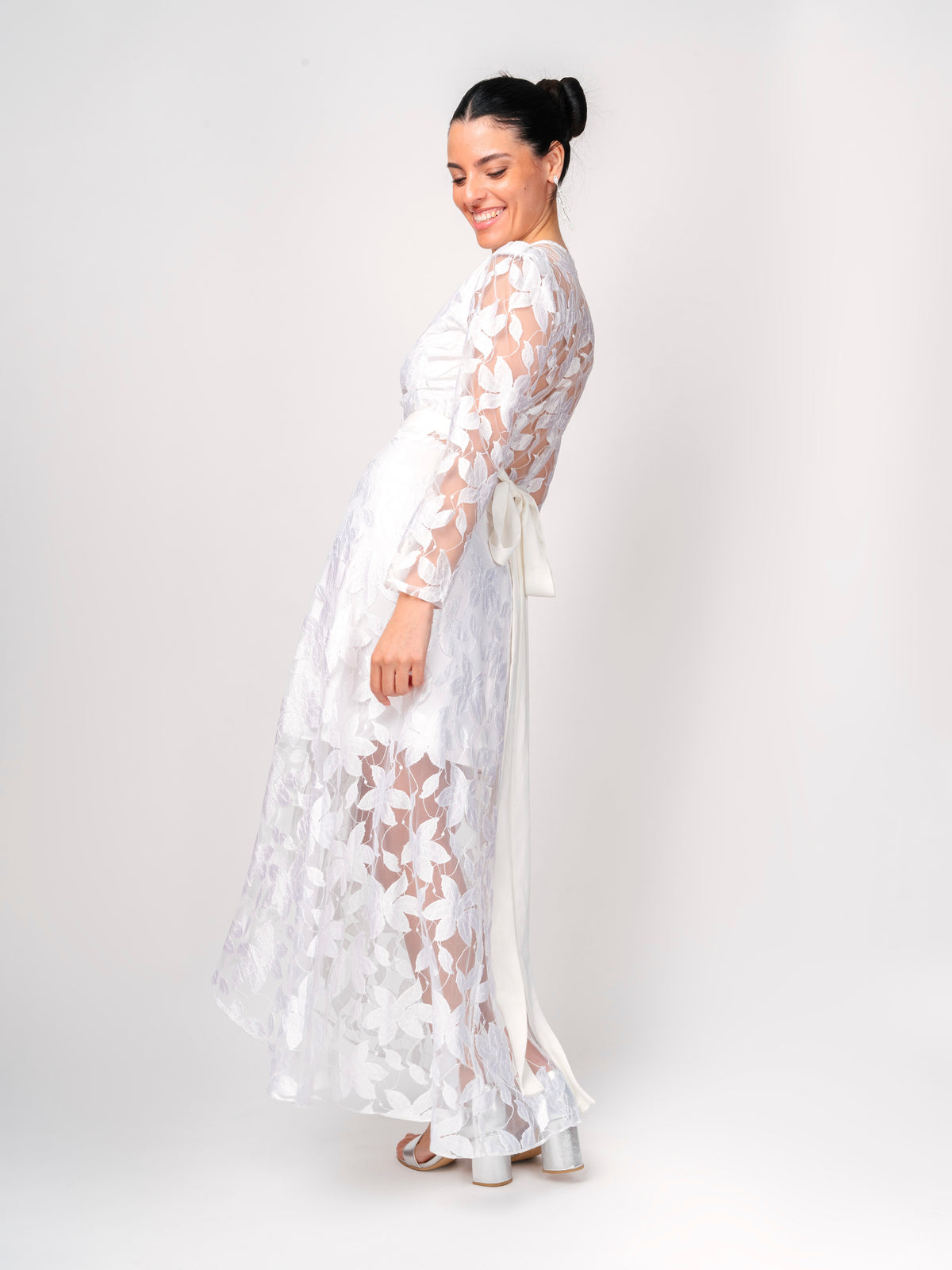 Vestido Largo Wrap Blanco