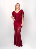 Vestido Largo Burdeo