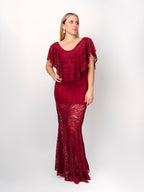 Vestido Largo Burdeo