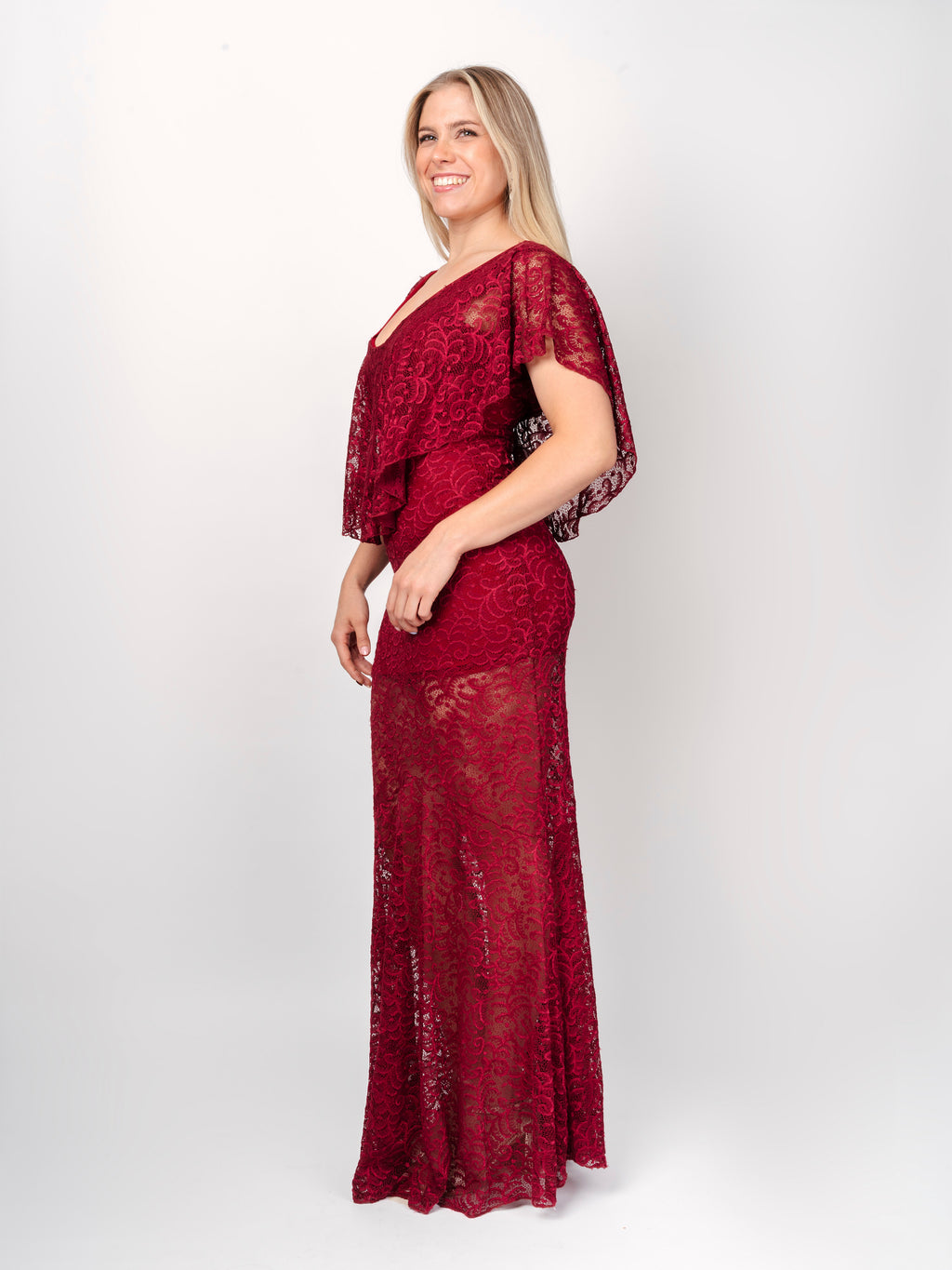 Vestido Largo Burdeo