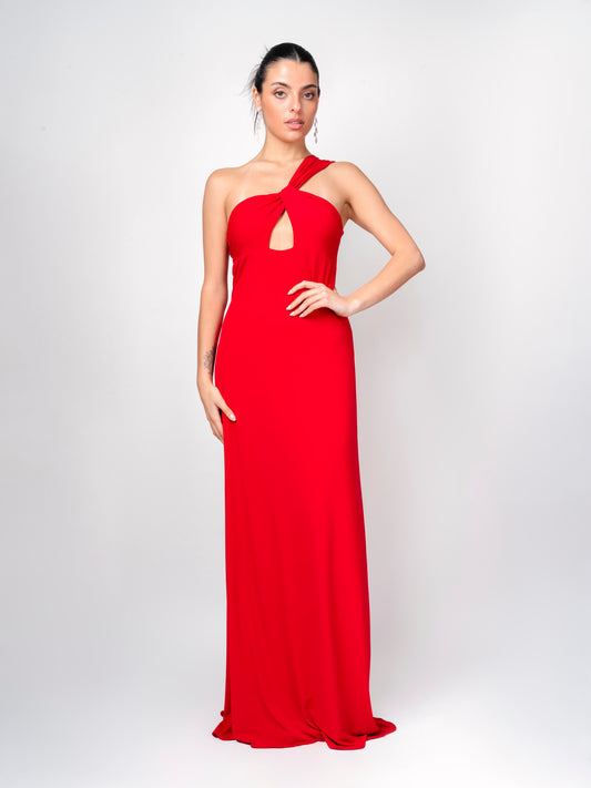 Vestido Largo Rojo - Vc Vestidos