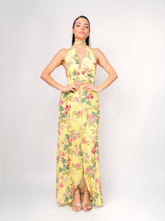 Vestido Largo Floral - Vc Vestidos