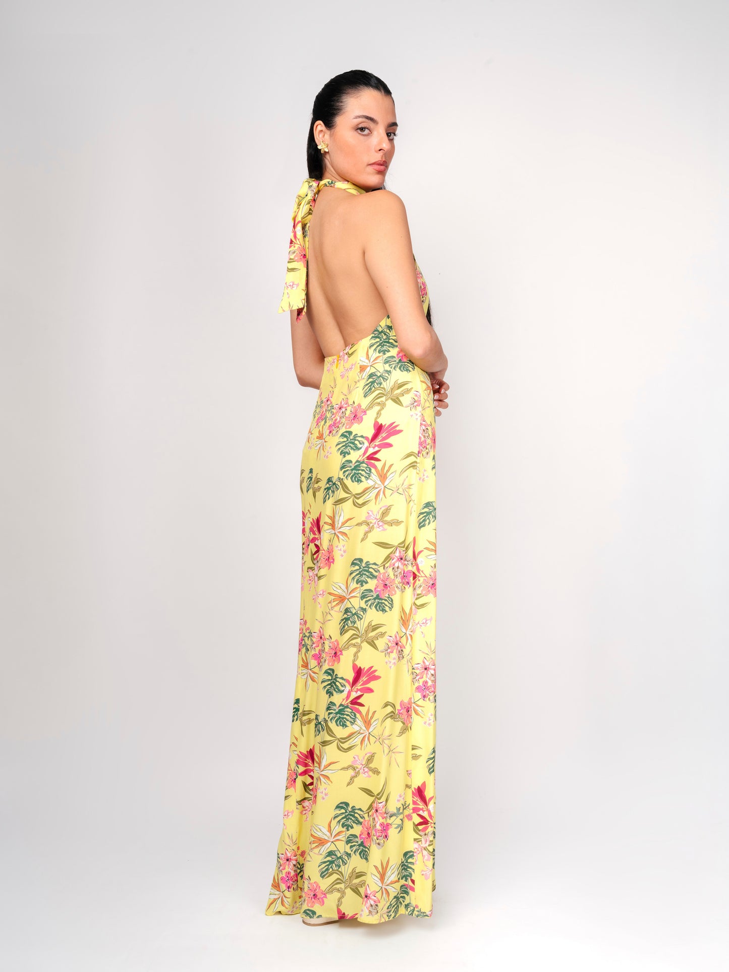 Vestido Largo Floral - Vc Vestidos