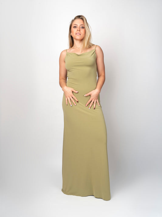 Vestido Largo Pistacho - Vc Vestidos