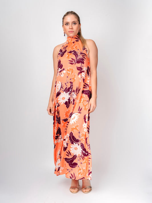 Vestido Largo Naranjo - Ann Taylor