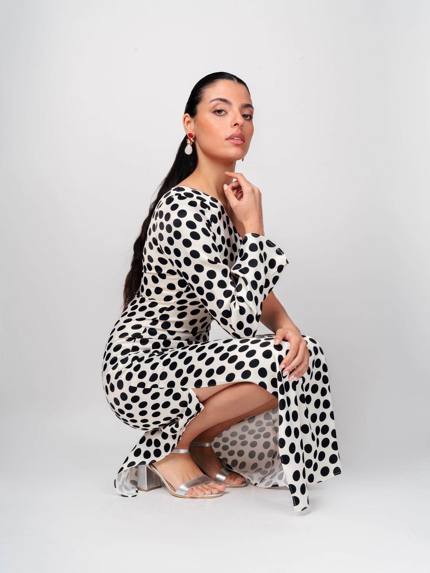 Vestido Midi Polka Dot - Mango
