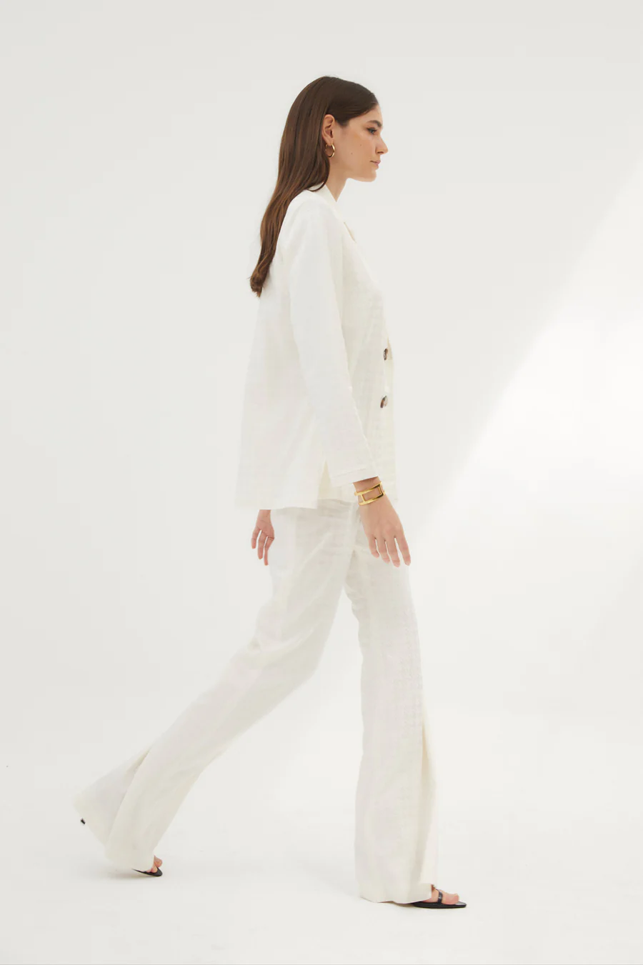 Traje Blanco Jacquard