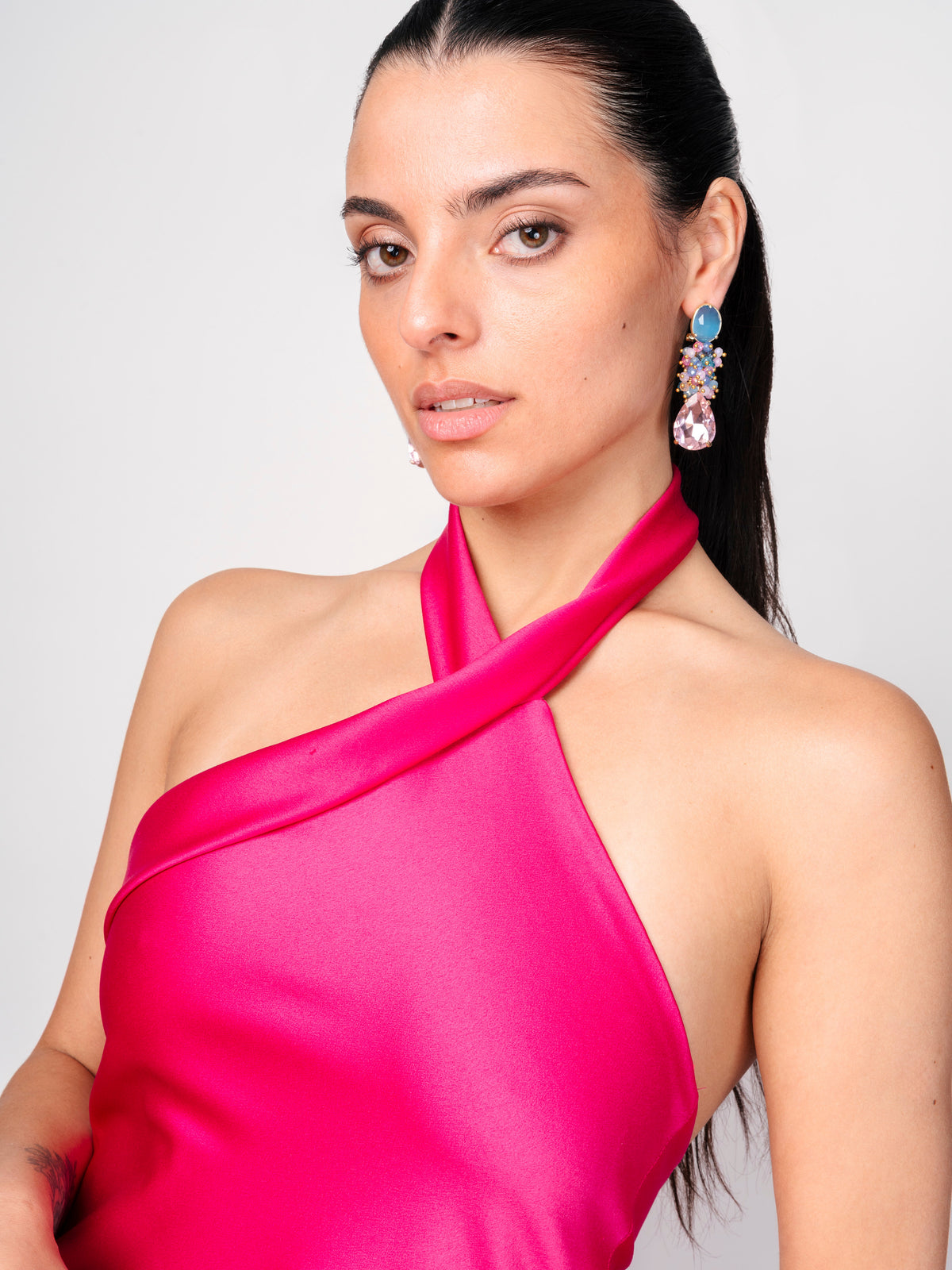 Vestido Fucsia Halter