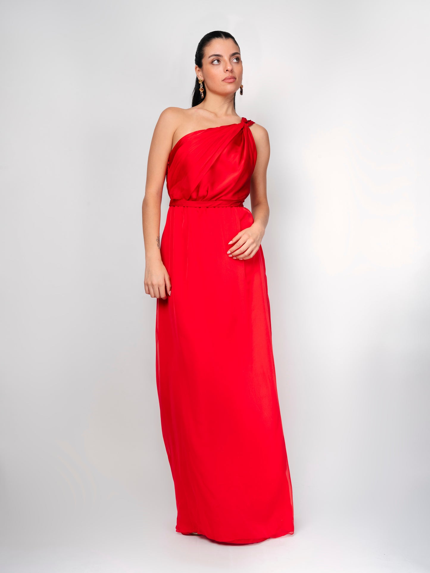 Vestido Largo Rojo - Macarena Rivera