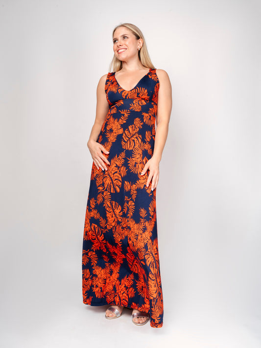 Vestido Largo Estampado – Natalia Seguel