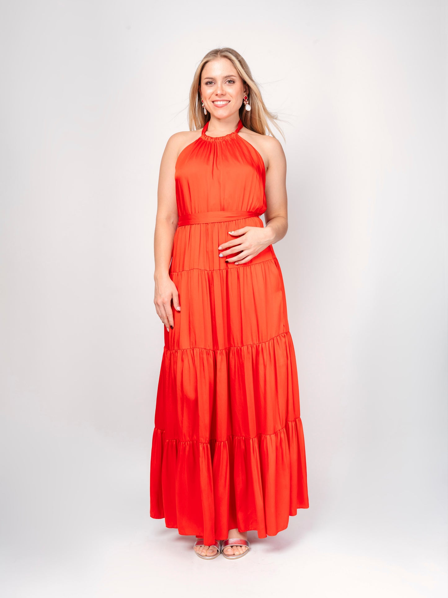 Vestido Halter Rojo - Sin Marca