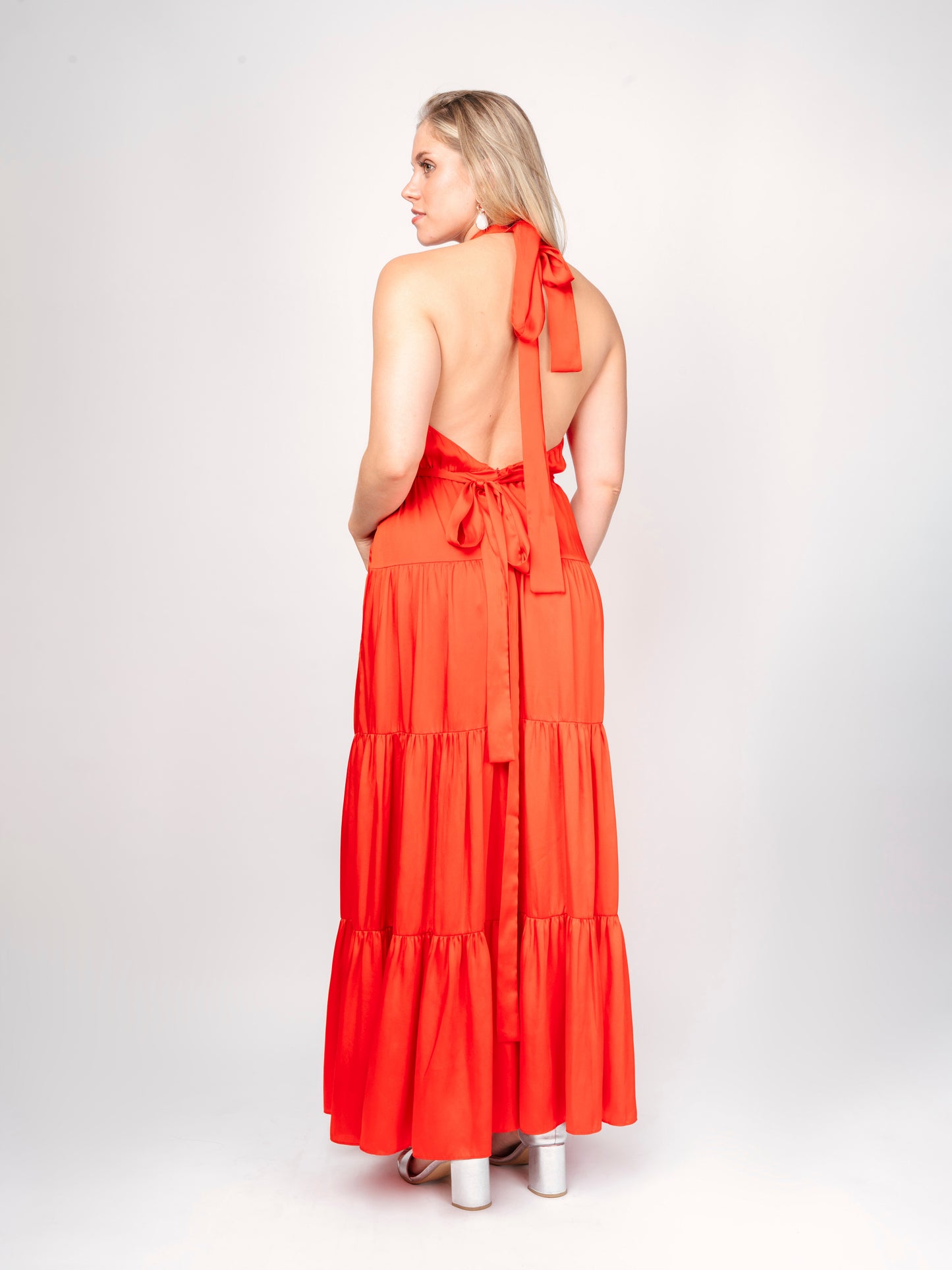 Vestido Halter Rojo - Sin Marca