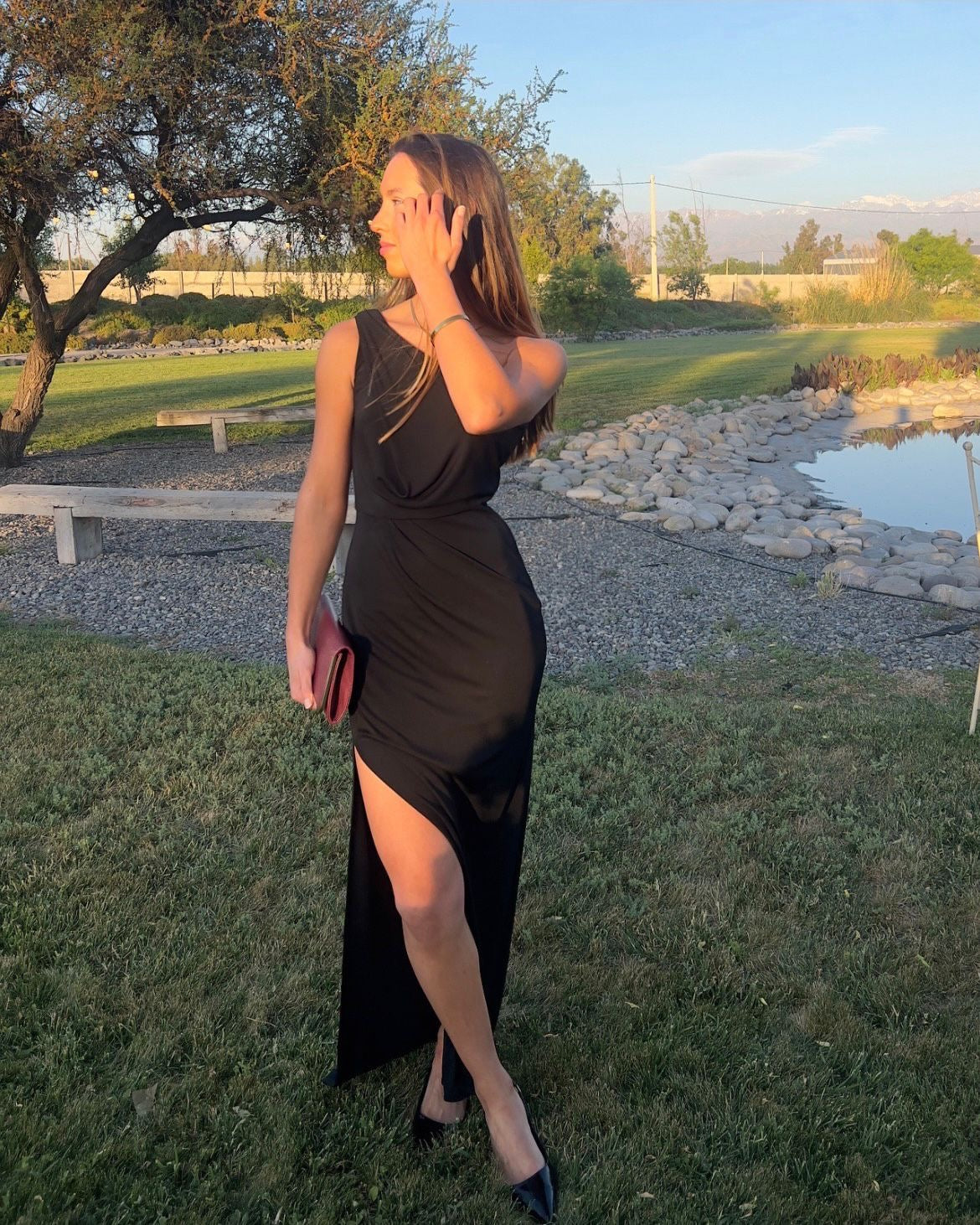 Vestido Largo negro - Bcbg